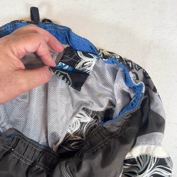 Burnside Swimsuit Men L Hawaiin Floral Mesh Lined Drawstring Hook Loop Fly Beach - Picture 10 of 11